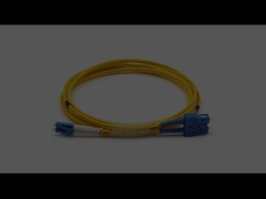 LC a SC Duplex Modo único LSZH Cable de parche de fibra óptica de 3,0 mm chaqueta amarilla