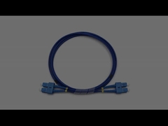 SC a SC Duplex Modo único LSZH Cable blindado de parche de fibra óptica de 3,0 mm chaqueta azul