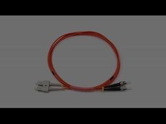 Cable de parche de fibra óptica de 2,0 mm para interiores SC a ST Duplex Multimodo OFNR chaqueta naranja