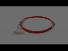 LC/UPC 6 núcleos Bundle Fan-out Fibra óptica Pigtail Multimode 62.5/125um chaqueta naranja