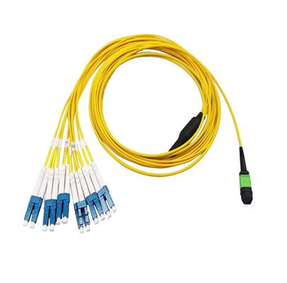 Factory Direct 12/6 Core MPO to LC Fiber Optic Patch Cord with Dual Core for High-Speed Data Transmission