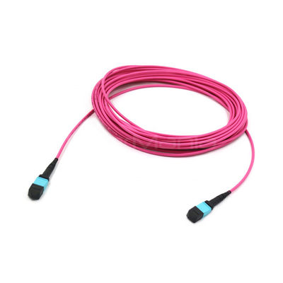 12 Fibers OM4 50/125μm MPO Trunk Cable with 850nm/1300nm Wavelength and 3.0mm OD
